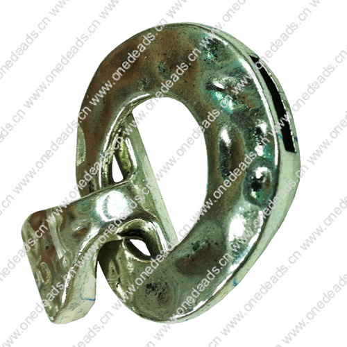 Clasps. Fashion Zinc Alloy Jewelry Findings. 40x30mm. Hole:10.5x2mm. Sold by Pc
