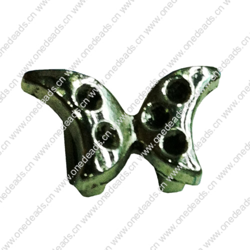 Slider, Zinc Alloy Bracelet Findinds, 11x10mm, Hole size:5x2mm, Sold by KG 