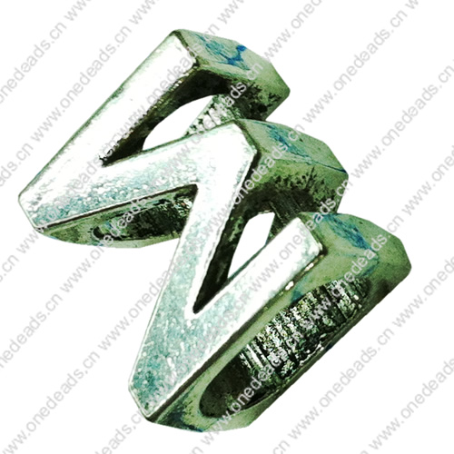 Slider, Zinc Alloy Bracelet Findinds, 16x15mm, Hole size:10x7mm, Sold by KG 