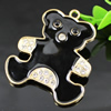 Crystal Zinc alloy Pendant, Fashion jewelry findings, Many colors for choice, Animal 59x50mm, Sold By PC
