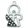 Crystal Zinc alloy Pendant, Fashion jewelry findings, Many colors for choice, 24x14mm, Sold By PC
