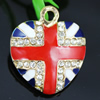 Crystal Zinc alloy Pendant, Fashion jewelry findings, Many colors for choice, Heart 25x22mm, Sold By PC
