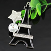 Crystal Zinc alloy Pendant, Fashion jewelry findings, Many colors for choice, Tower 81x42mm, Sold By PC