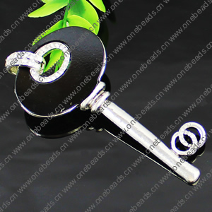 Crystal Zinc alloy Pendant, Fashion jewelry findings, Many colors for choice, Key 93x41mm, Sold By PC