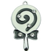 Crystal Zinc alloy Pendant, Fashion jewelry findings, Many colors for choice, 32x54mm, Sold By PC
