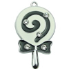 Crystal Zinc alloy Pendant, Fashion jewelry findings, Many colors for choice, 32x54mm, Sold By PC