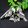 Crystal Zinc alloy Pendant, Fashion jewelry findings, Many colors for choice, Animal  67x42mm, Sold By PC
