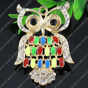 Crystal Zinc alloy Pendant, Fashion jewelry findings, Many colors for choice, Animal 57x4mm, Sold By PC