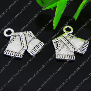 Pendant. Fashion Zinc Alloy jewelry findings. Trousers 15x16mm. Sold by Bag