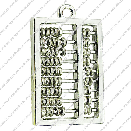 Zinc alloy Pendant, Fashion jewelry findings, Many colors for choice, abaci 26x16mm, Sold By PC
