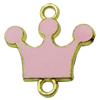 Zinc Alloy Enamel Connector, Fashion jewelry findings, Many colors for choice, Crown 20x21mm, Sold by PC
