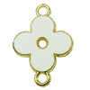 Zinc Alloy Enamel Connector, Fashion jewelry findings, Many colors for choice, Flower 16x22mm, Sold by PC
