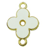 Zinc Alloy Enamel Connector, Fashion jewelry findings, Many colors for choice, Flower 16x22mm, Sold by PC