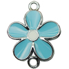 Zinc Alloy Enamel Connector, Fashion jewelry findings, Many colors for choice, Flower 19x25mm, Sold by PC