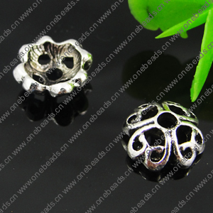 Beads Caps. Fashion Zinc Alloy Jewelry Findings. 10x10mm Hole size:1mm. Sold by Bag