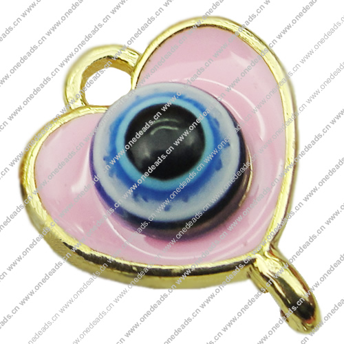 Zinc Alloy Enamel Connector, Fashion jewelry findings, Many colors for choice, Flower 11x15mm, Sold by PC