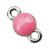 Zinc Alloy Enamel Connector, Fashion jewelry findings, Many colors for choice, Flat Round 6x12mm, Sold by PC
