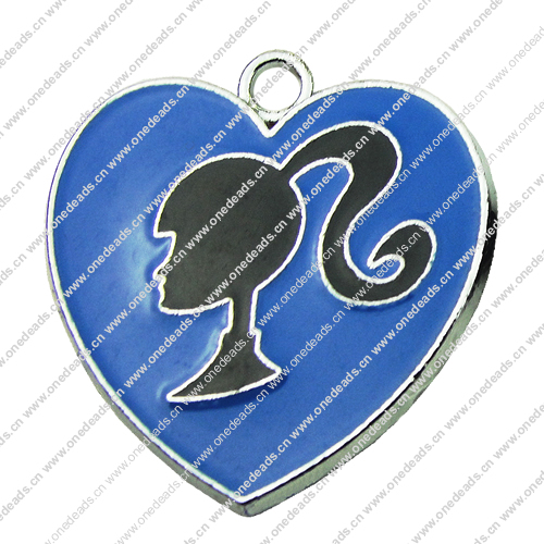 Zinc Alloy Enamel Connector, Fashion jewelry findings, Many colors for choice, Heart 25x25mm, Sold by PC