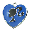 Zinc Alloy Enamel Connector, Fashion jewelry findings, Many colors for choice, Heart 25x25mm, Sold by PC