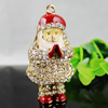 Crystal Zinc alloy Pendant, Fashion jewelry findings, Many colors for choice, Santa claus 61x32x21mm, Sold By PC