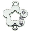 Crystal Zinc alloy Connector, Fashion jewelry findings, Many colors for choice, Flower 19x24mm, Sold By PC
