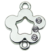 Crystal Zinc alloy Connector, Fashion jewelry findings, Many colors for choice, Flower 19x24mm, Sold By PC