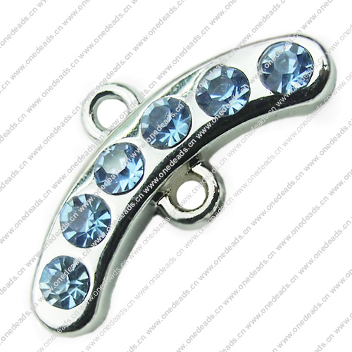 Crystal Zinc alloy Connector, Fashion jewelry findings, Many colors for choice, 12x25mm, Sold By PC