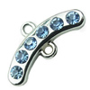 Crystal Zinc alloy Connector, Fashion jewelry findings, Many colors for choice, 12x25mm, Sold By PC
