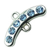 Crystal Zinc alloy Connector, Fashion jewelry findings, Many colors for choice, 12x25mm, Sold By PC