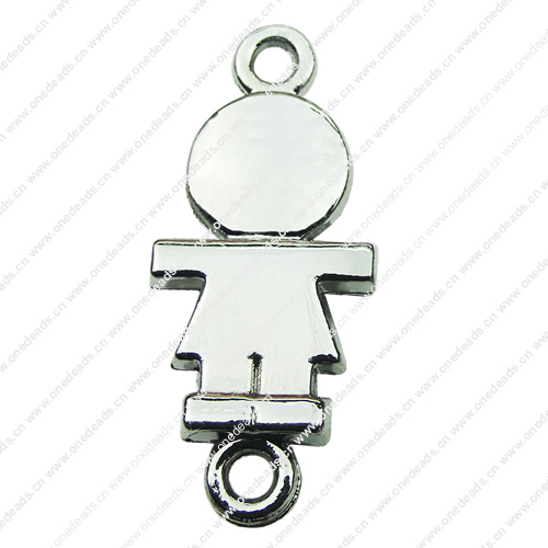 Connector. Fashion Zinc Alloy Jewelry Findings. People 13x29mm. Sold by PC