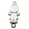 Connector. Fashion Zinc Alloy Jewelry Findings. People 13x29mm. Sold by PC
