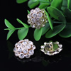 18mm Fashion Crystal Button Metal Gold Plated Round Rhinestone Loose Beads For Necklace Bracelet DIY Jewelry Accessories 