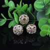16mm Crystal European Bead Metal Gold Plated Round Rhinestone Loose Beads For Necklace Bracelet DIY Jewelry Accessories
