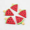 Resin Watermelon Cabochons For Barrette/DIY Mobile Phone Decoration Bags Garment Jewelry DIY Accessories 24x17mm
