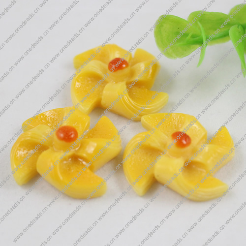 Flat Back Resin Windmill Cookies Cabochons Jewelry Fit Mobile Phone Hairpin Headwear Yearning DIY Accessories 26mm