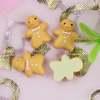 Flat Back Resin Cute Cookies Cabochons Jewelry Fit Mobile Phone Hairpin Headwear Yearning DIY Accessories 16x13mm
