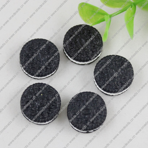 Flat Back Resin Cute Cookies Cabochons Jewelry Fit Mobile Phone Hairpin Headwear Yearning DIY Accessories 16mm