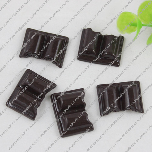 Back Resin Chocolate Cabochons Jewelry Fit Mobile Phone Hairpin Headwear Yearning DIY Accessories 23x18mm