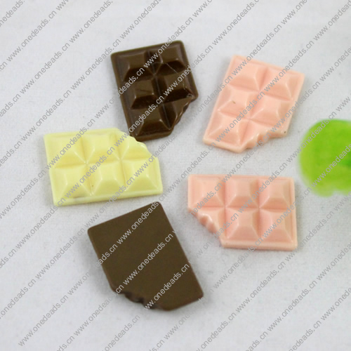 Back Resin Milk Chocolate Cabochons Jewelry Fit Mobile Phone Hairpin Headwear Yearning DIY Accessories 17x12mm