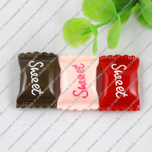 Back Resin Cute Sweets Cabochons Jewelry Fit Mobile Phone Hairpin Headwear Yearning DIY Accessories 23x15mm