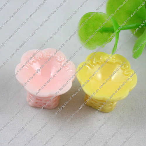 Back Resin FlowerBud Suona Cabochons Jewelry Fit Mobile Phone Hairpin Headwear Yearning DIY Accessories 18x13mm