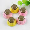 Back Resin Cute Pudding Cabochons Jewelry Fit Mobile Phone Hairpin Headwear Yearning DIY Accessories 24x18mm

