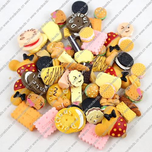 Back Mix Styles Resin Cookies Cabochons Jewelry Fit Mobile Phone Hairpin Headwear DIY Accessories 10-30mm