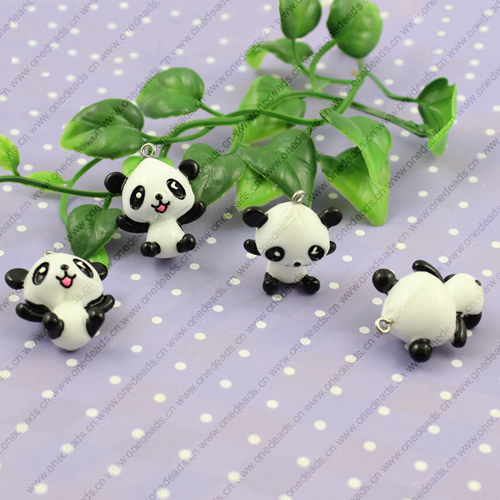 Fashion Resin Animal Panda Pendants & Charms For Children DIY Jewelry Necklace & Bracelet Accessories 26mm