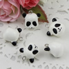 Fashion Resin Animal Panda Head Pendants & Charms For Children DIY Jewelry Necklace & Bracelet Accessories 15mm
