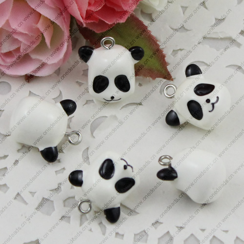 Fashion Resin Animal Panda Head Pendants & Charms For Children DIY Jewelry Necklace & Bracelet Accessories 15mm