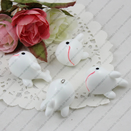Resin Animal Dolphin Pendants & Charms For Children DIY Jewelry Necklace & Bracelet Accessories 39x23mm