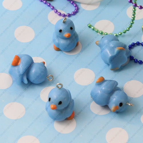 Resin Animal Small Duck Pendants & Charms For Children DIY Jewelry Necklace & Bracelet Accessories 21mm