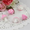 Resin Vegetable Pink Mushroom Pendants & Charms For Children DIY Jewelry Necklace & Bracelet Accessories 23x16mm
