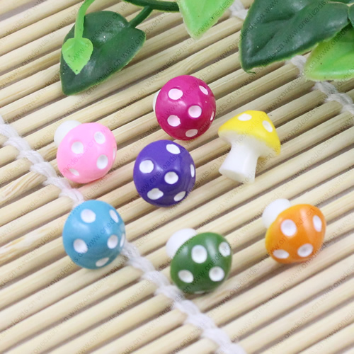 Flat Back Resin Vegetable Mushroom Cabochons Jewelry Fit Mobile Phone Hairpin Headwear DIY Accessories 12mm